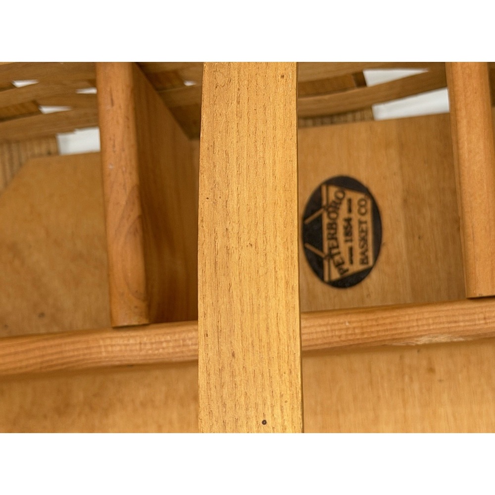 Peterboro Since 1854 Basket Co. Large Handle And 7 Dividers - Picture 6 of 6